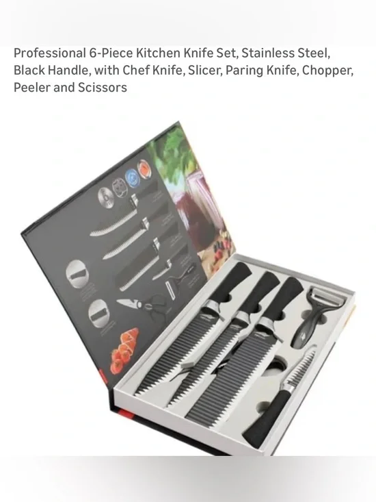 NEW IN BOX- Dvcretirh professional knife, kitchen utensils 6 piece set